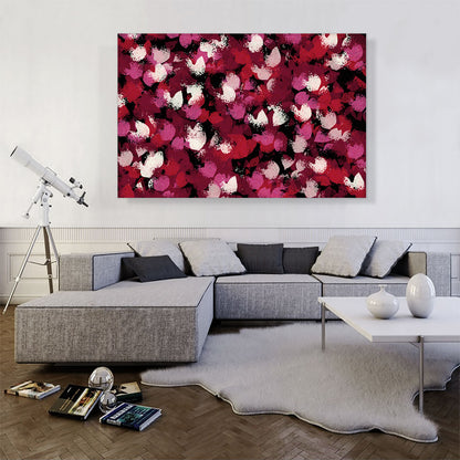 Cherry Pink Red White Modern Rectangle