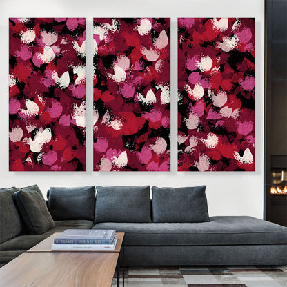 Cherry Pink Red White Modern Rectangle