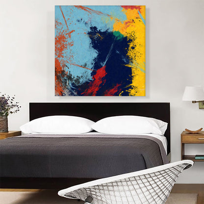 Baby Blue Navy Blue Yellow Red Modern