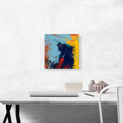 Baby Blue Navy Blue Yellow Red Modern