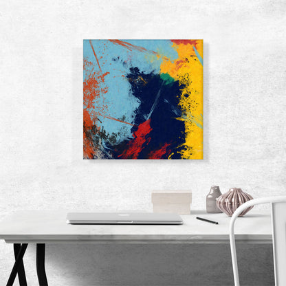 Baby Blue Navy Blue Yellow Red Modern