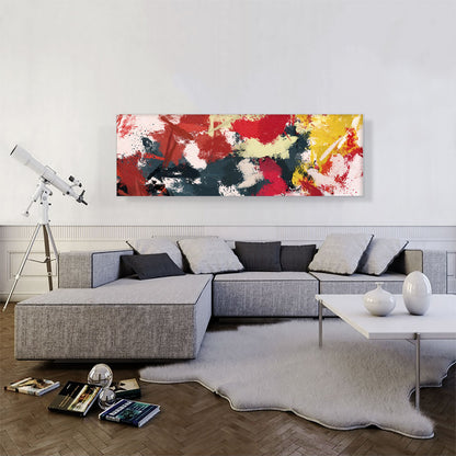 Cherry Red Gray White Modern Panoramic