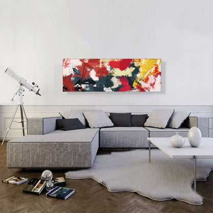 Cherry Red Gray White Modern Panoramic