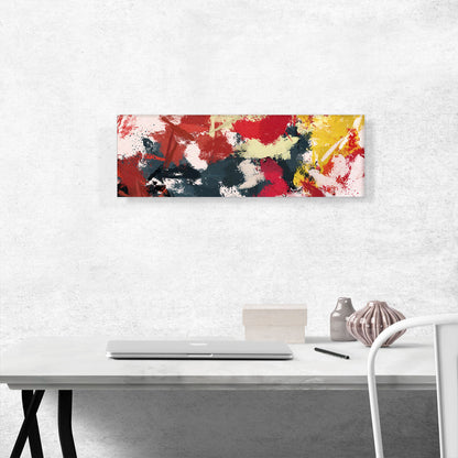 Cherry Red Gray White Modern Panoramic