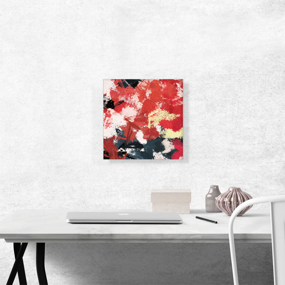Cherry Red Gray White Modern Square