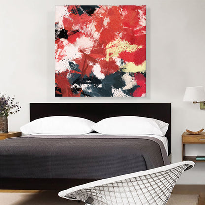 Cherry Red Gray White Modern Square