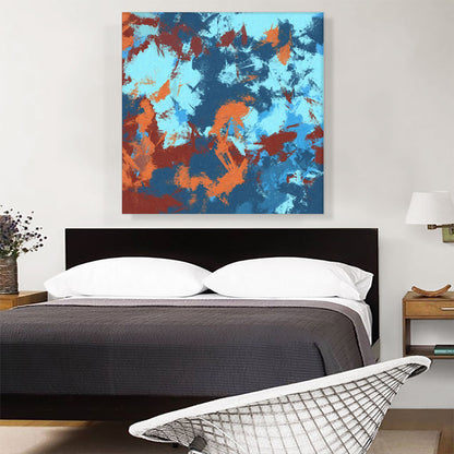 Baby Blue Teal Orange Modern