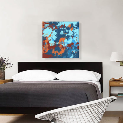 Baby Blue Teal Orange Modern