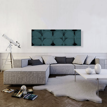Dark Teal Butterflies Modern Panoramic
