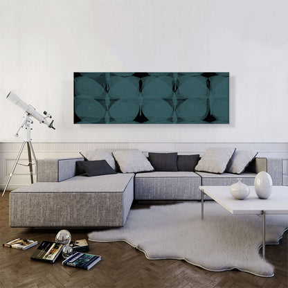 Dark Teal Butterflies Modern Panoramic