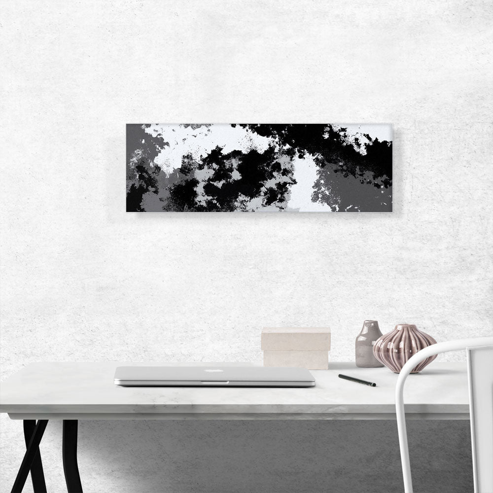 Gray Black White Modern Panoramic
