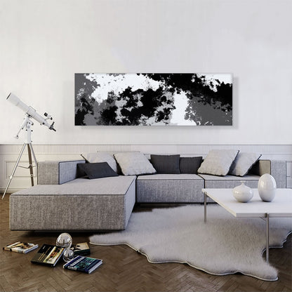 Gray Black White Modern Panoramic