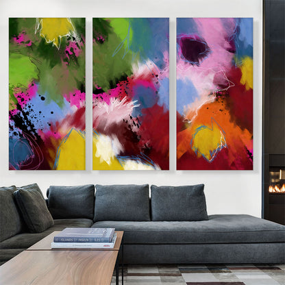 Green Blue Pink Orange Modern Rectangle