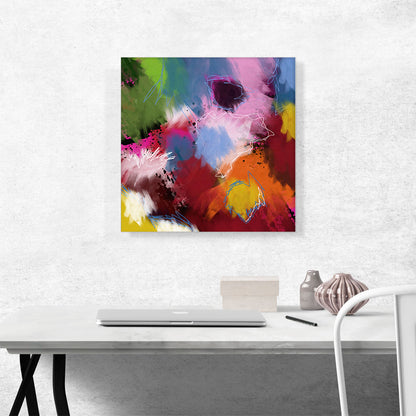 Green Blue Pink Orange Modern Square
