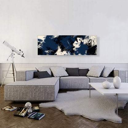 Navy Blue Black White Panoramic