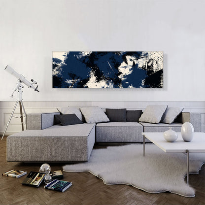 Navy Blue Black White Panoramic