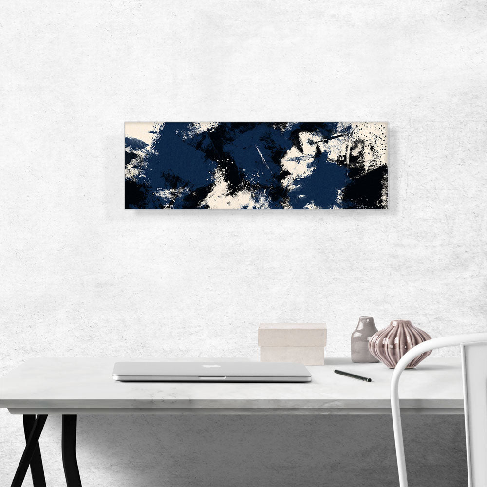 Navy Blue Black White Panoramic