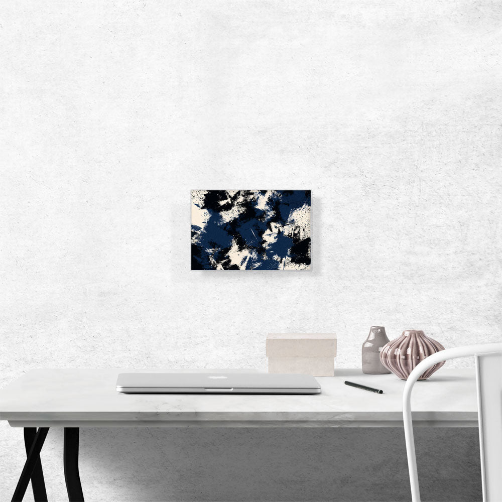 Navy Blue Black White Rectangle
