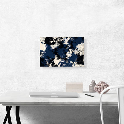 Navy Blue Black White Rectangle