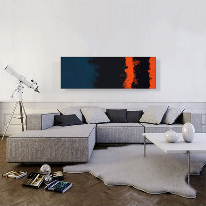 Navy Blue Orange Black Modern Panoramic