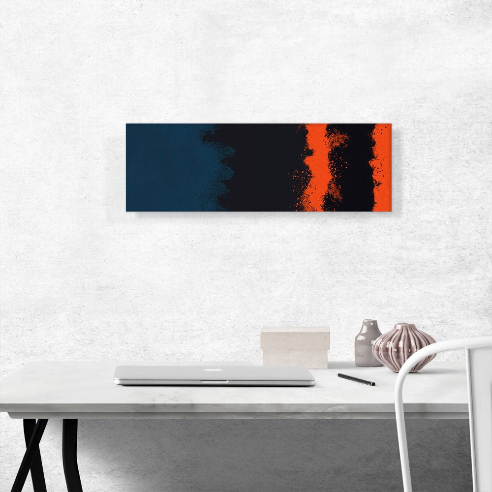 Navy Blue Orange Black Modern Panoramic