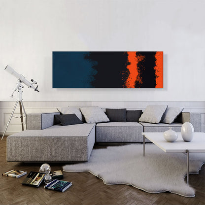 Navy Blue Orange Black Modern Panoramic