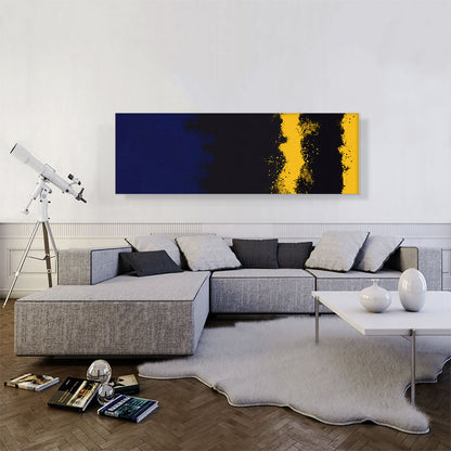 Navy Blue Yellow Black Modern Panoramic