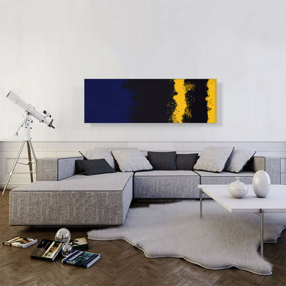 Navy Blue Yellow Black Modern Panoramic