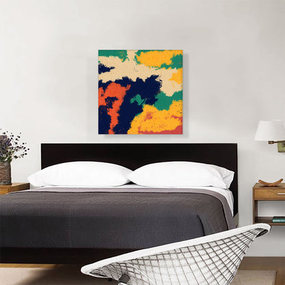 Navy Blue Yellow Tan Green Modern