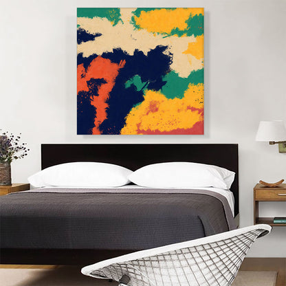 Navy Blue Yellow Tan Green Modern