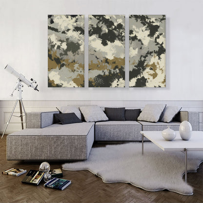 Olive Gray Tan Black Modern Rectangle
