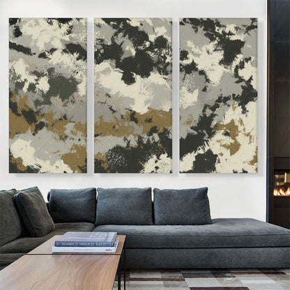 Olive Gray Tan Black Modern Rectangle