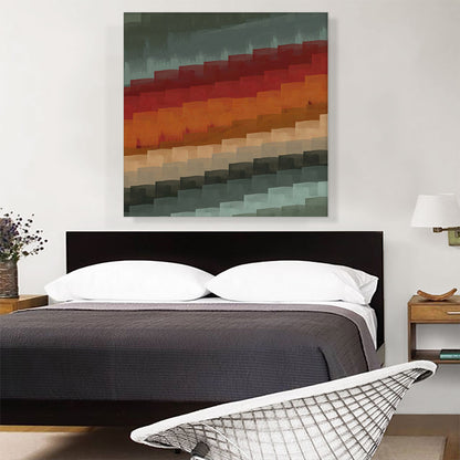 Olive Magenta Orange Tan Lines Modern
