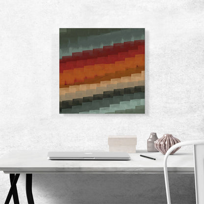 Olive Magenta Orange Tan Lines Modern