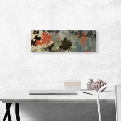 Olive Orange Tan Modern Panoramic
