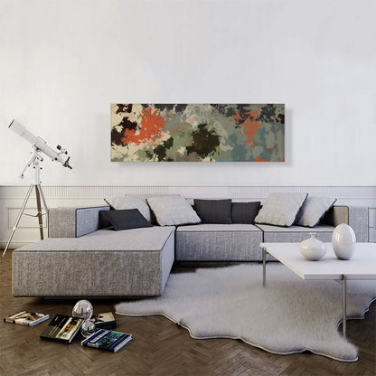 Olive Orange Tan Modern Panoramic