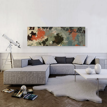 Olive Orange Tan Modern Panoramic