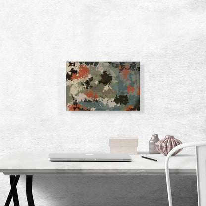 Olive Orange Tan Modern Rectangle