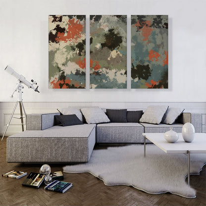 Olive Orange Tan Modern Rectangle