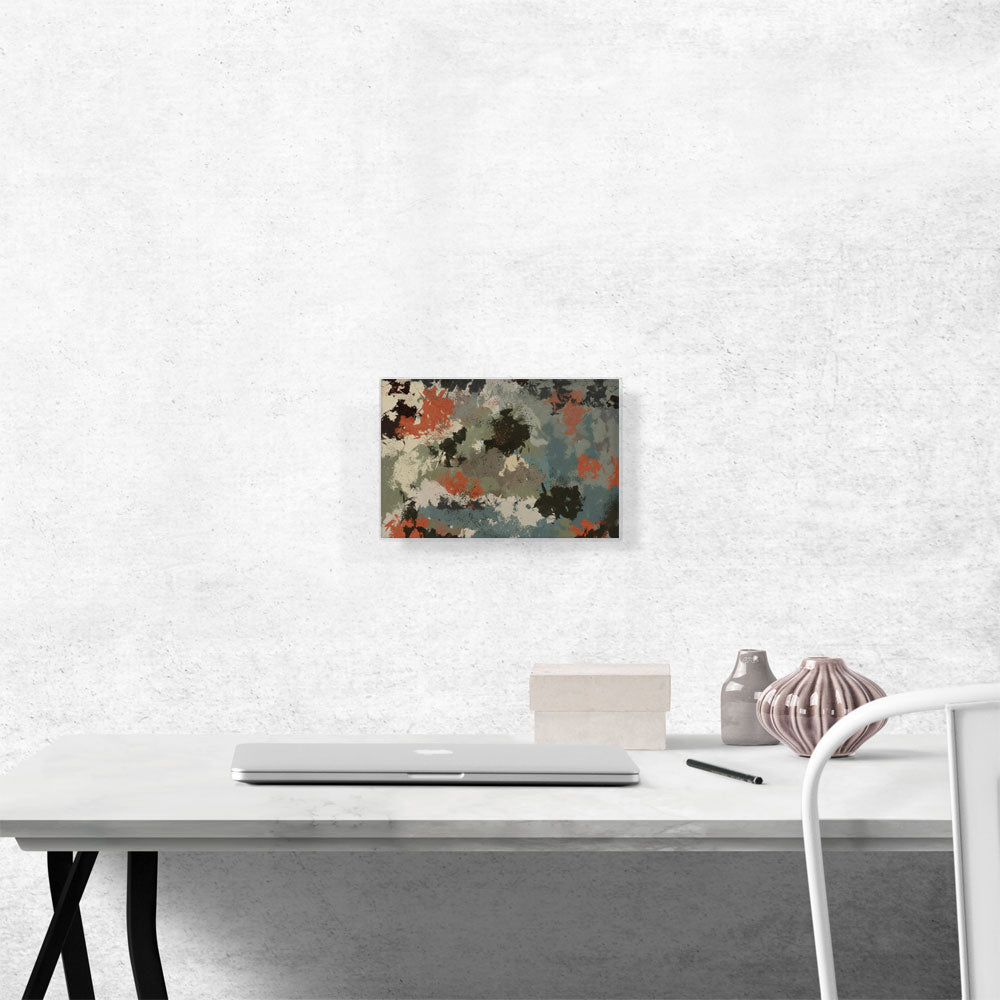 Olive Orange Tan Modern Rectangle