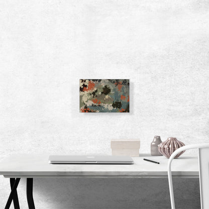 Olive Orange Tan Modern Rectangle