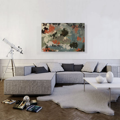 Olive Orange Tan Modern Rectangle