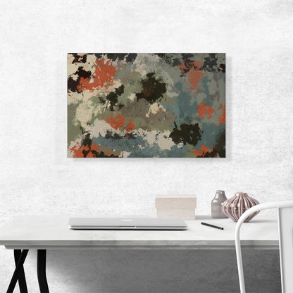 Olive Orange Tan Modern Rectangle