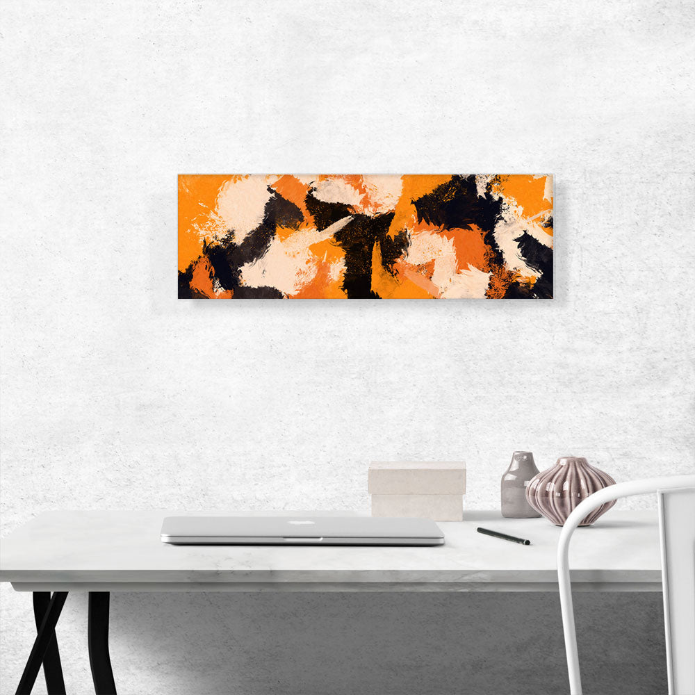 Orange Black Tan Camouflage Pattern Panoramic