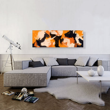 Orange Black Tan Camouflage Pattern Panoramic