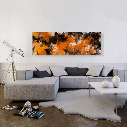 Orange Black Tan Modern Panoramic