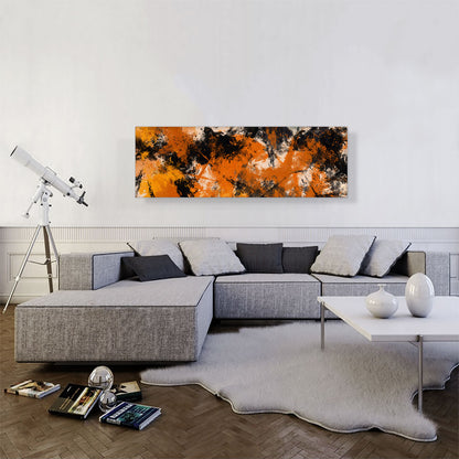 Orange Black Tan Modern Panoramic