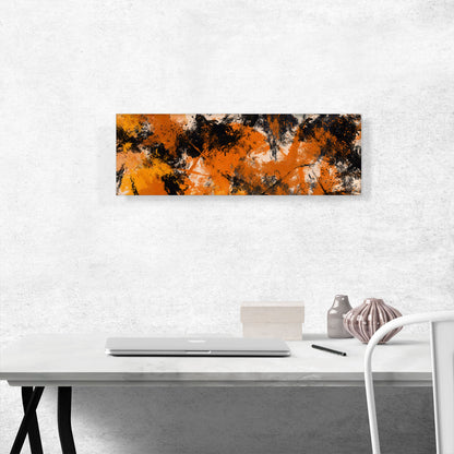 Orange Black Tan Modern Panoramic