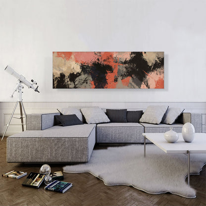 Pink Black White Peach Gray Modern Panoramic