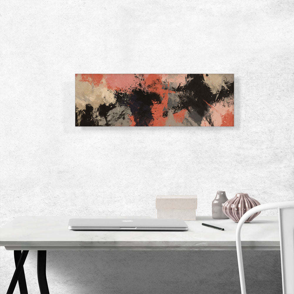 Pink Black White Peach Gray Modern Panoramic